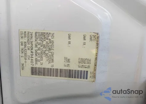 2013 Nissan Altima 2.5 S from USA, damaged, VIN 1N4AL3APXDN494407